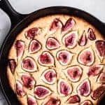Fig Cake just out of the oven, overhead shot.