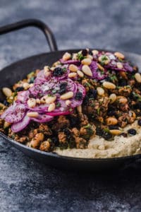 Hummus with Spiced Ground Lamb - Waves in the Kitchen